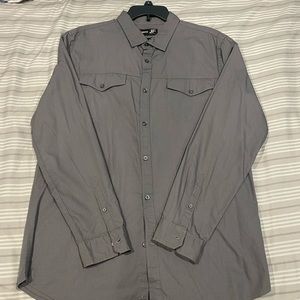 Men’s Dark Grey Button Up